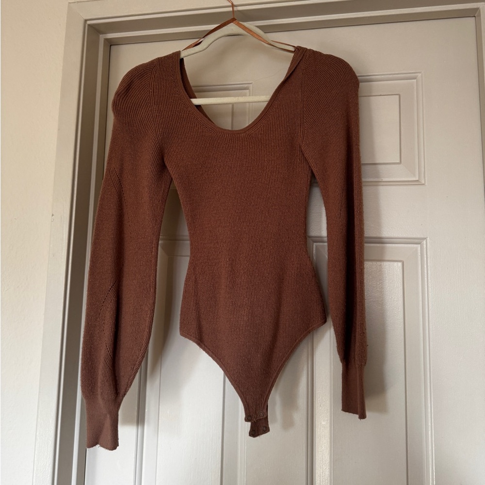 ABERCROMBIE Scoop Neck Sweater Bodysuit